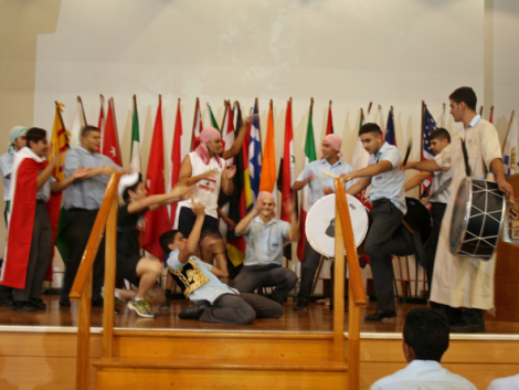 Lebanese students performed a traditional dance